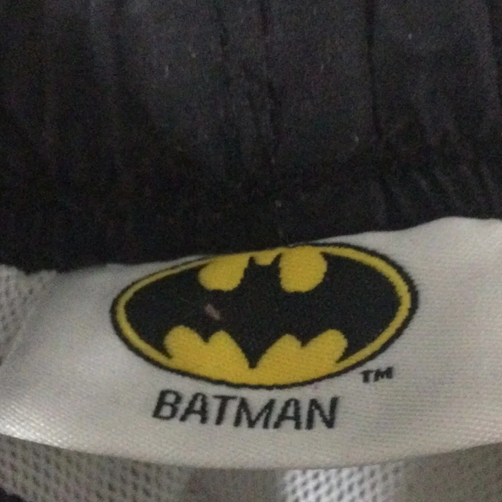 🌞 Batman swimming trunks DC comics blue & yellow palm trees boy size 4